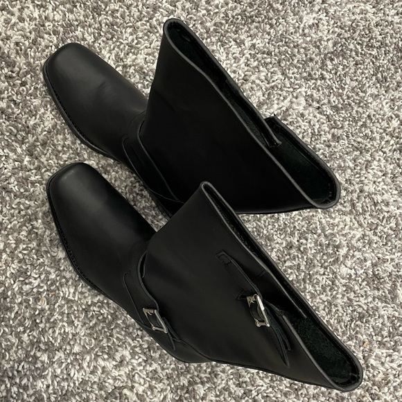 John Cooper Biker western cowboy black Genuine Leather Motorcycle Boots Spain - Picture 14 of 14